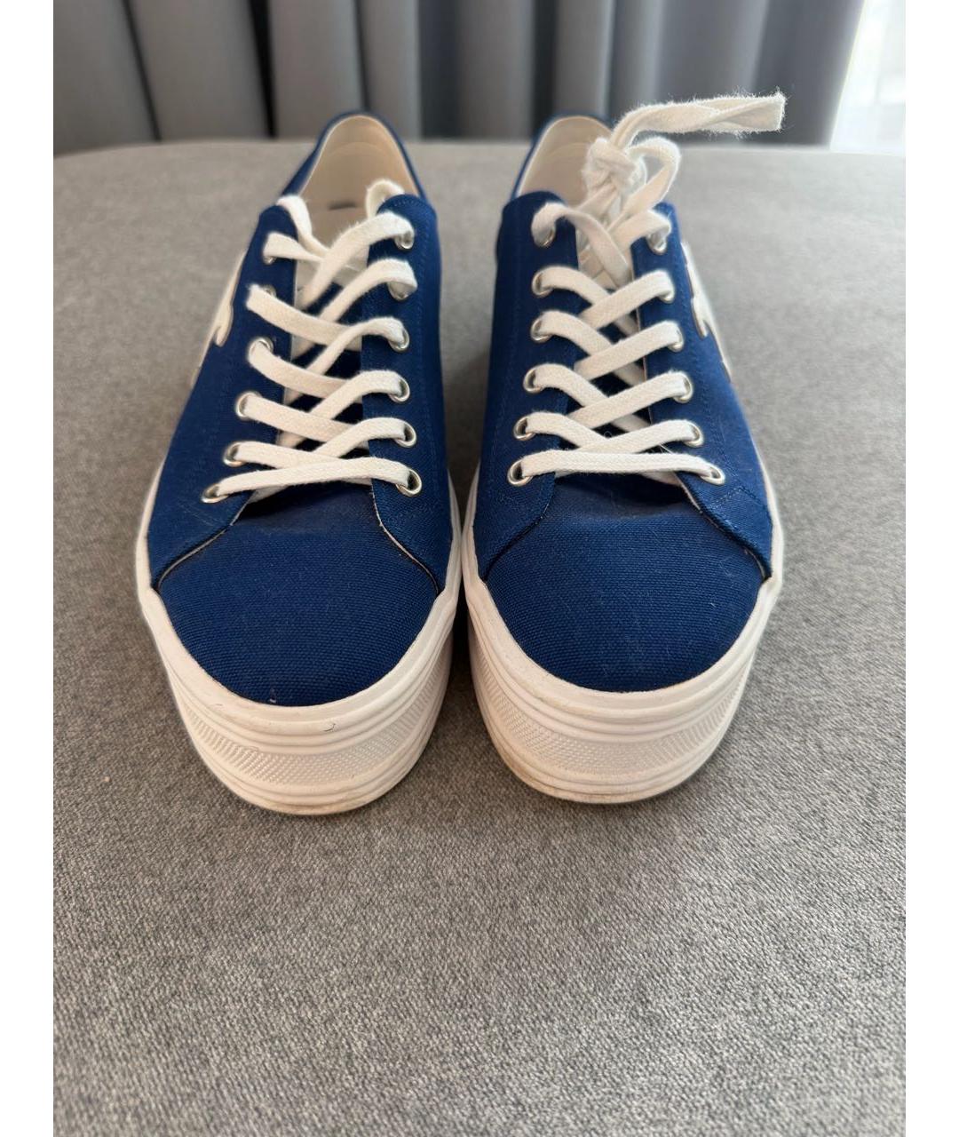 CELINE Синие текстильные кеды, фото 3