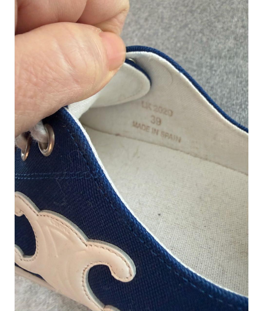 CELINE Синие текстильные кеды, фото 5