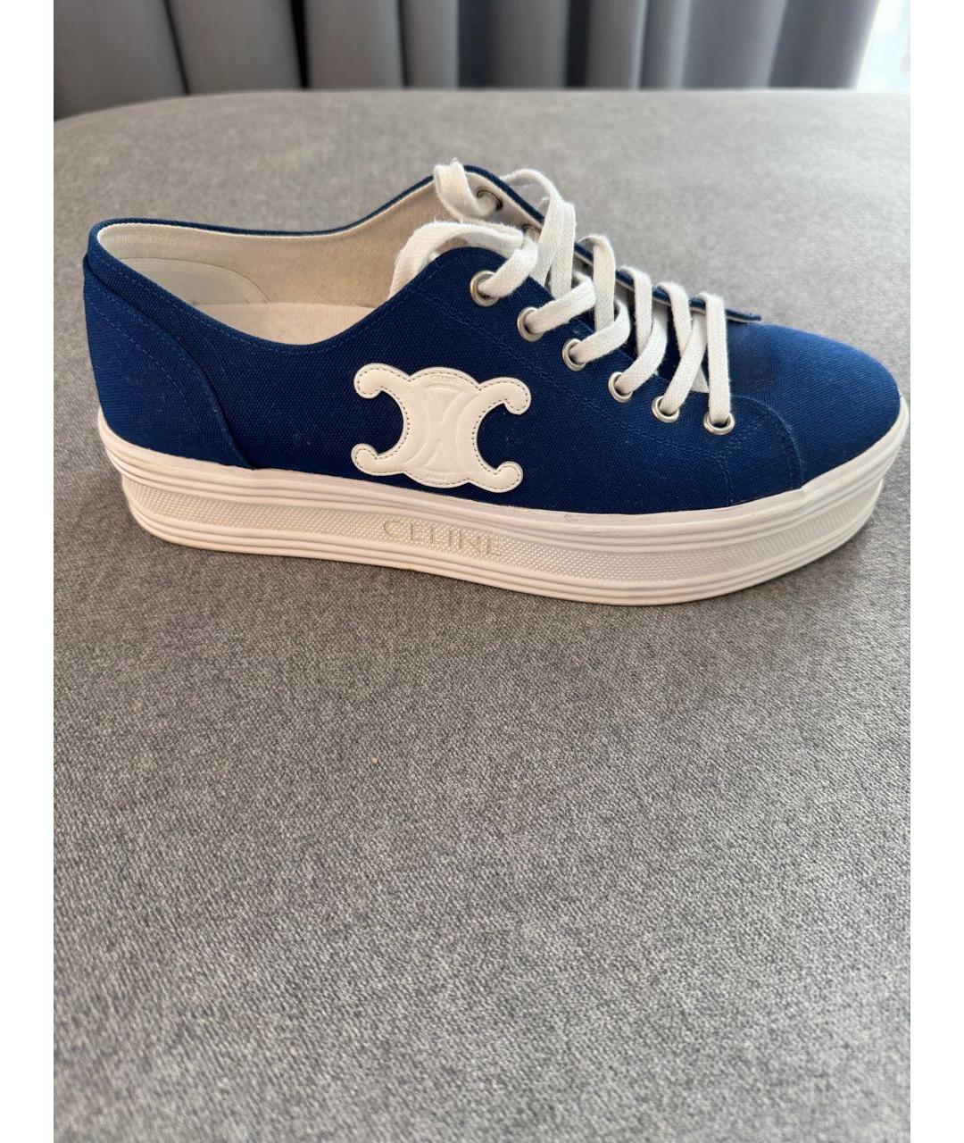 CELINE Синие текстильные кеды, фото 2