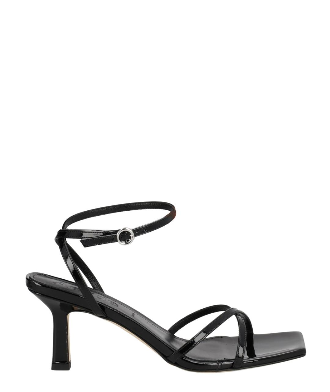 AEYDE Черные босоножки из лакированной кожи, фото 1