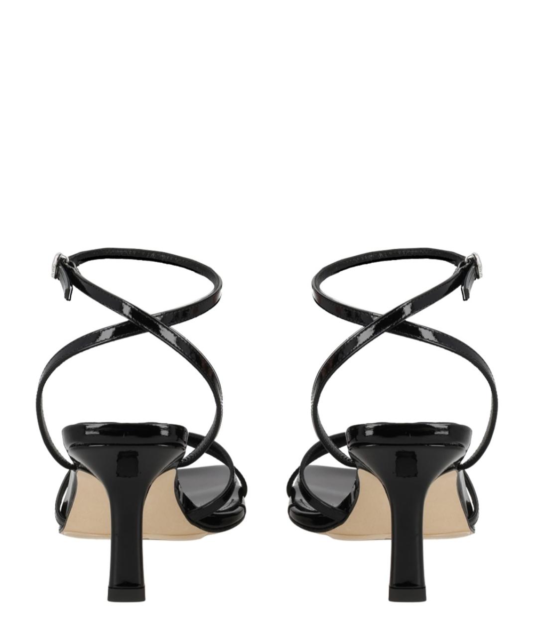 AEYDE Черные босоножки из лакированной кожи, фото 4