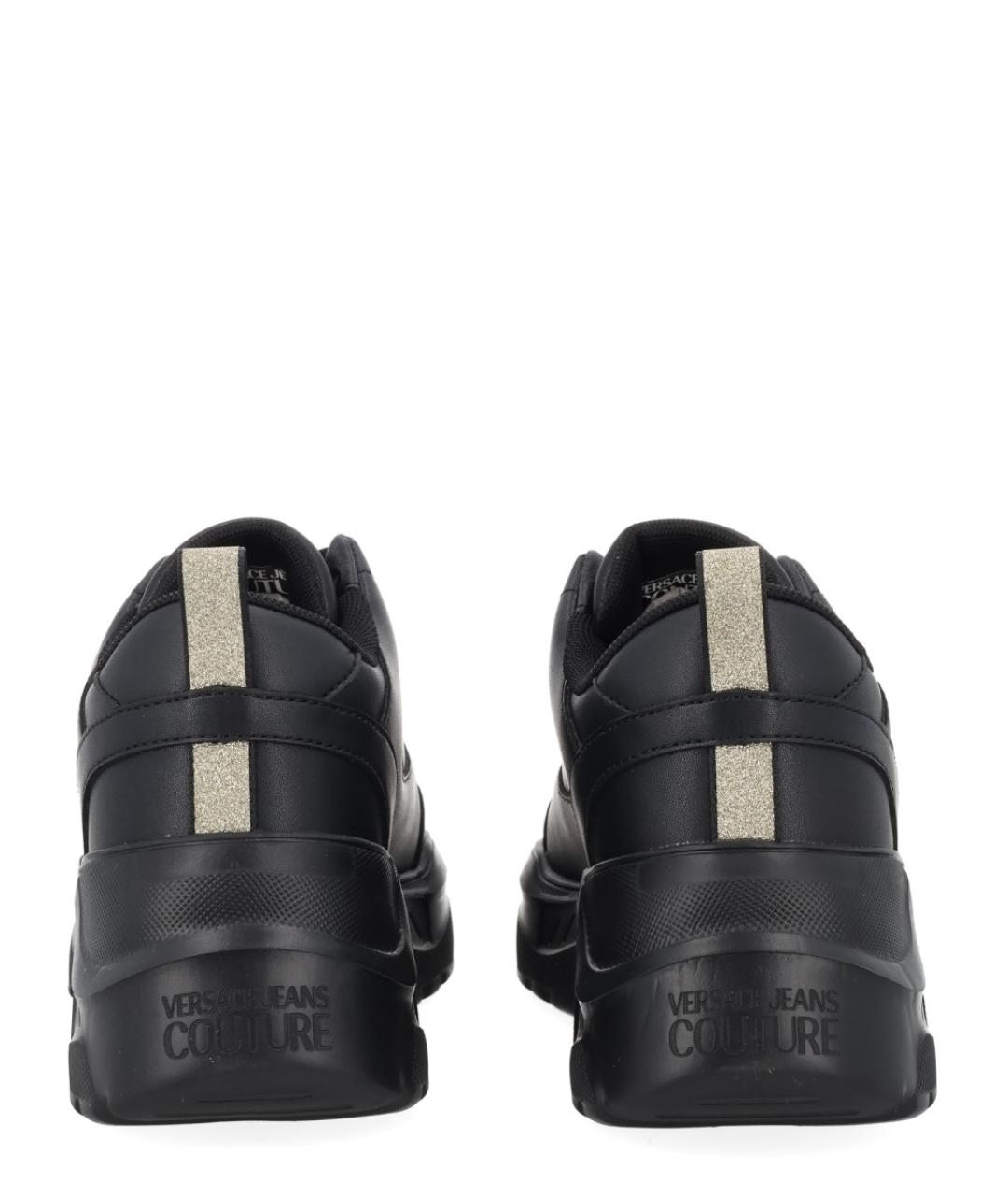 VERSACE JEANS COUTURE Черные кожаные кроссовки, фото 3