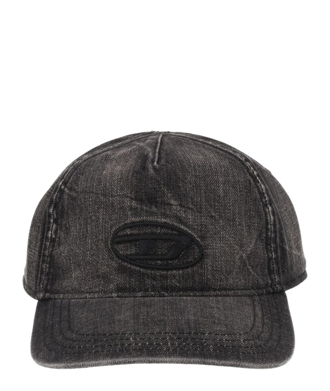 DIESEL Антрацитовая хлопковая кепка/бейсболка, фото 1