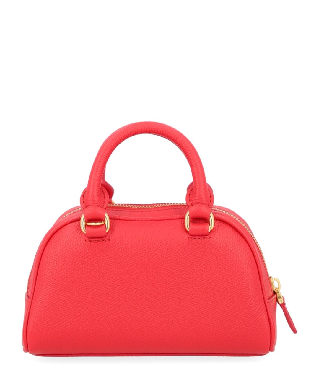 VALENTINO Красная кожаная сумка с короткими ручками, фото 3