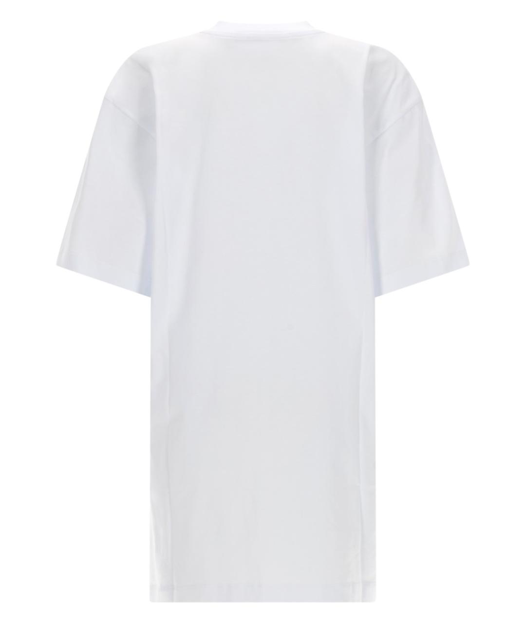 MSGM Белое хлопковое повседневное платье, фото 2