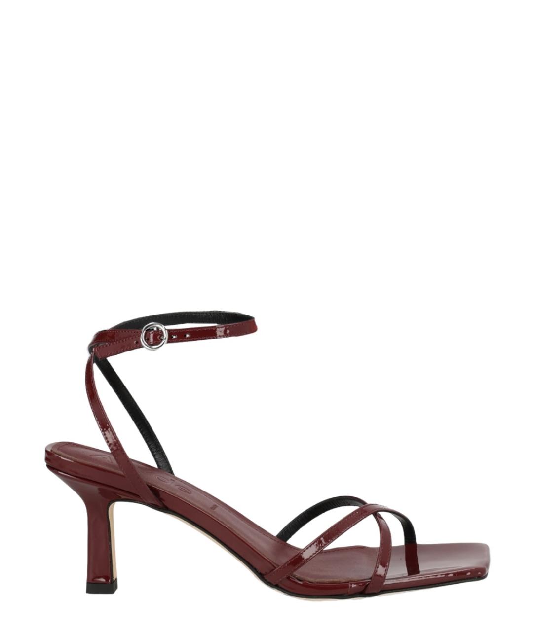 AEYDE Бордовые босоножки из лакированной кожи, фото 1