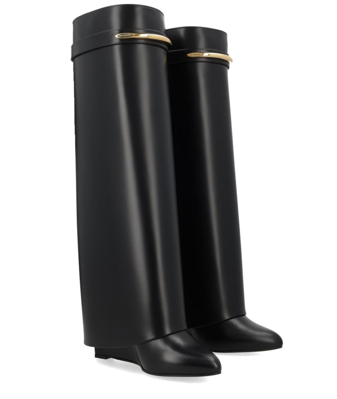 GIVENCHY Черные кожаные сапоги, фото 2