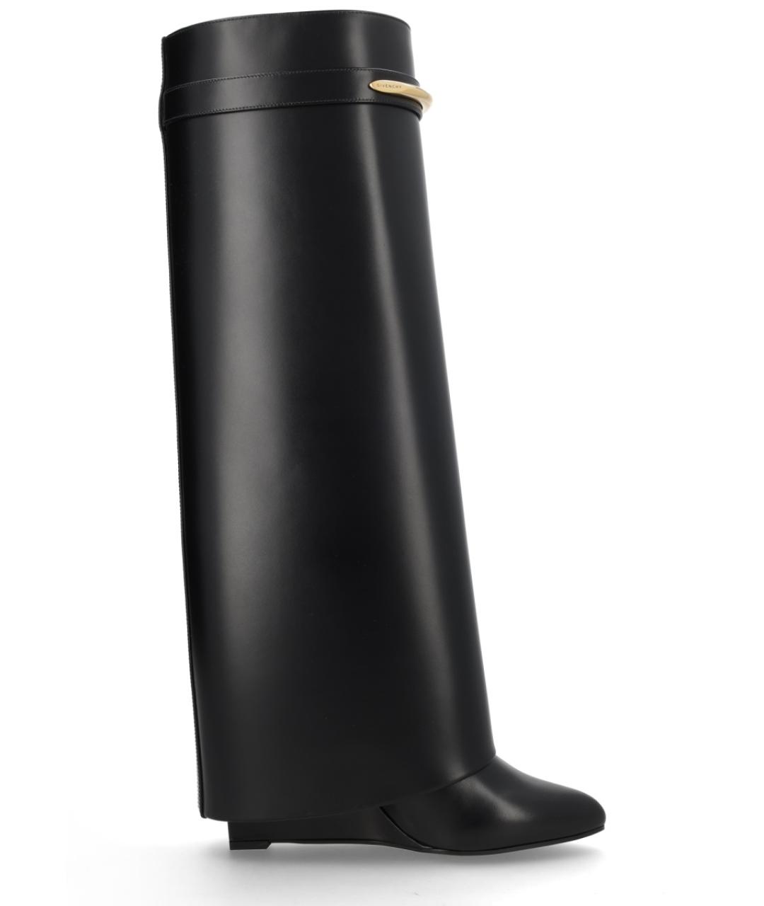 GIVENCHY Черные кожаные сапоги, фото 1