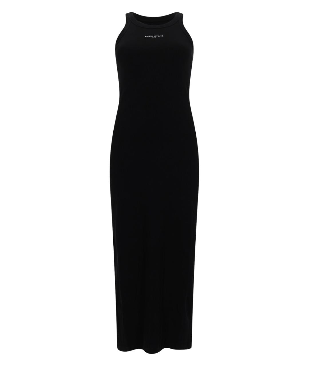 MAISON KITSUNE Черное хлопковое повседневное платье, фото 1