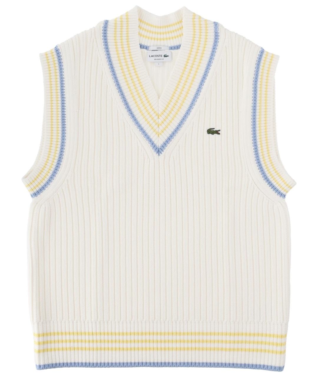 LACOSTE Белая хлопковая жилетка, фото 1