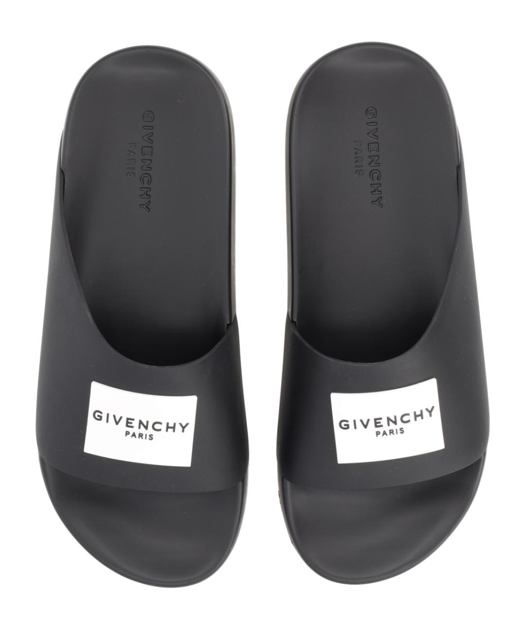 GIVENCHY Черные шлепанцы из экзотической кожи, фото 4