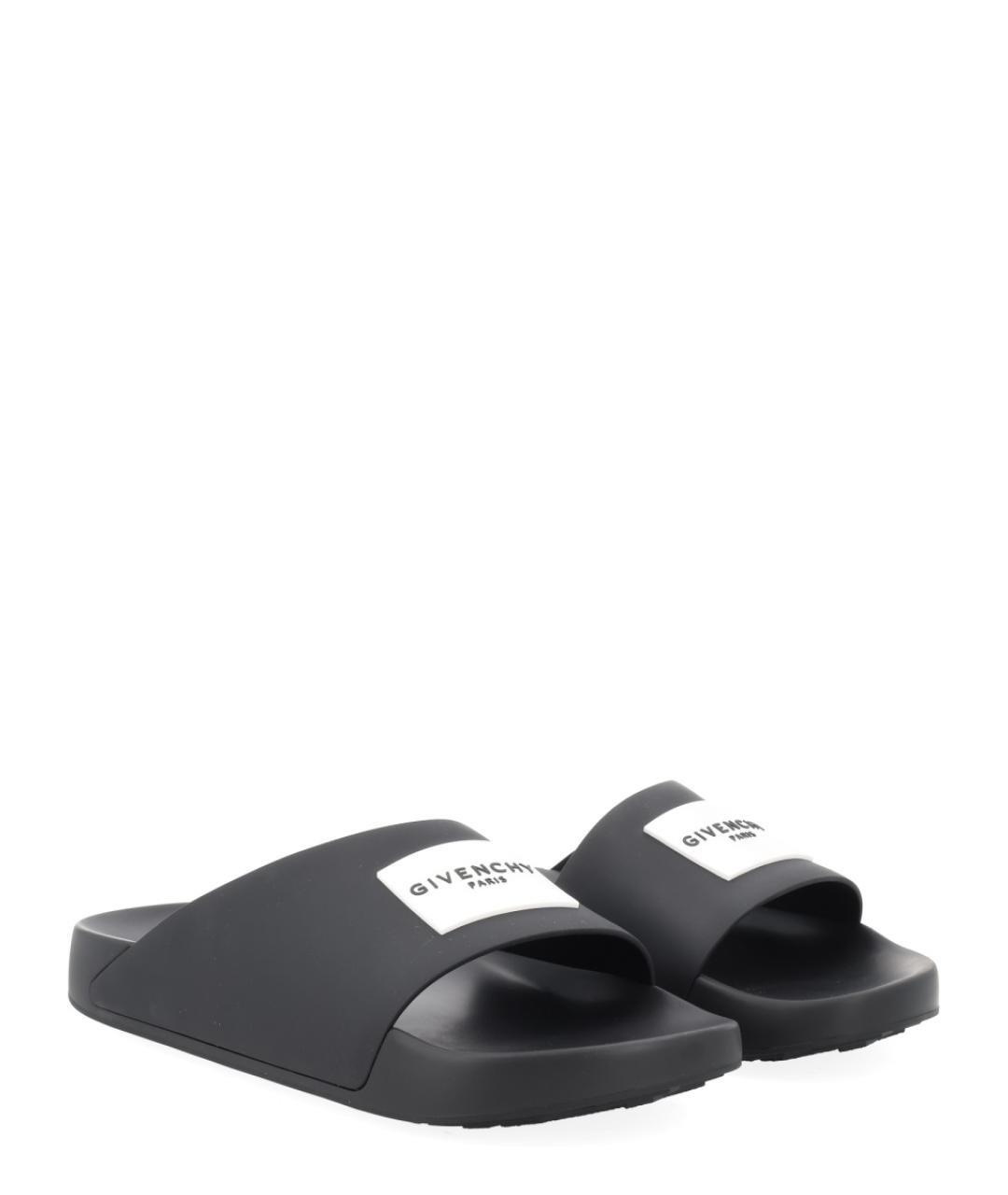 GIVENCHY Черные шлепанцы из экзотической кожи, фото 6