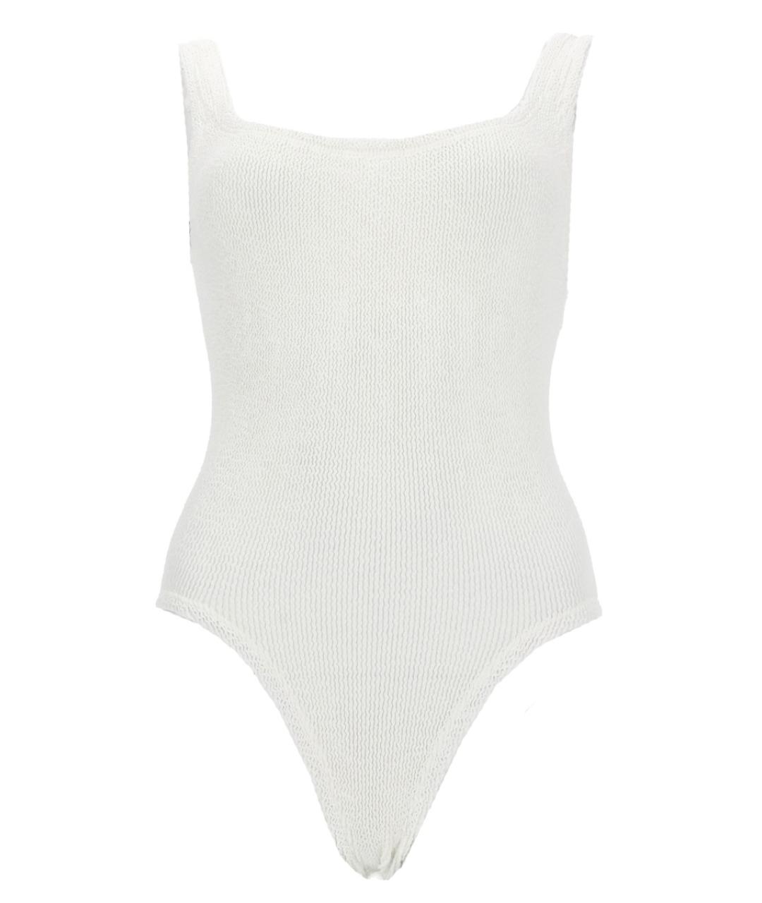 HUNZA G Белый полиамидовый купальник, фото 1