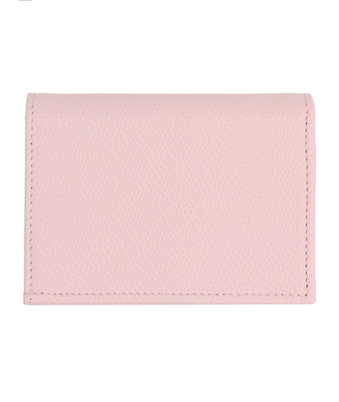 VALENTINO Розовый кожаный кошелек, фото 2