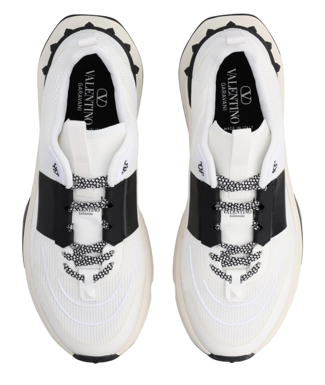 VALENTINO Белые синтетические низкие кроссовки / кеды, фото 5