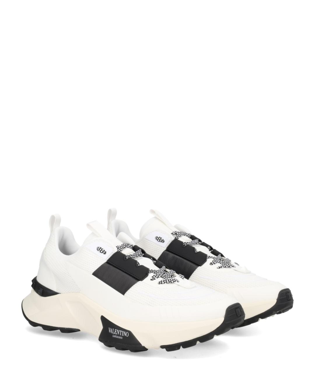 VALENTINO Белые синтетические низкие кроссовки / кеды, фото 2