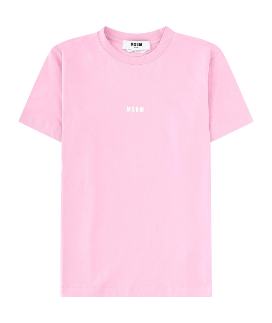 MSGM Розовая хлопковая футболка, фото 1