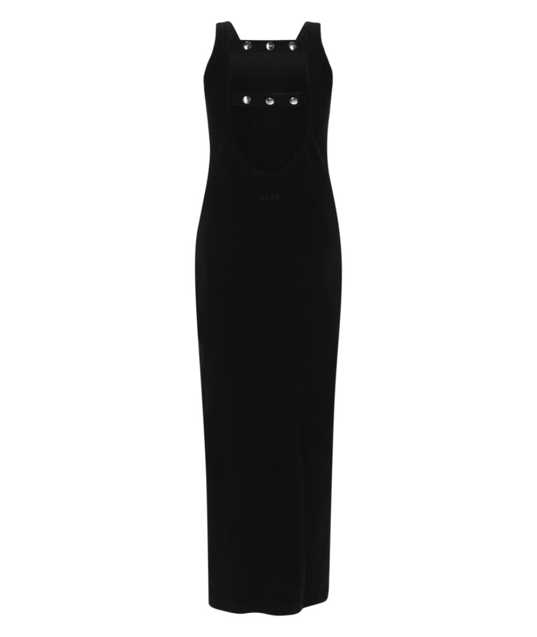 MSGM Черное вискозное повседневное платье, фото 2