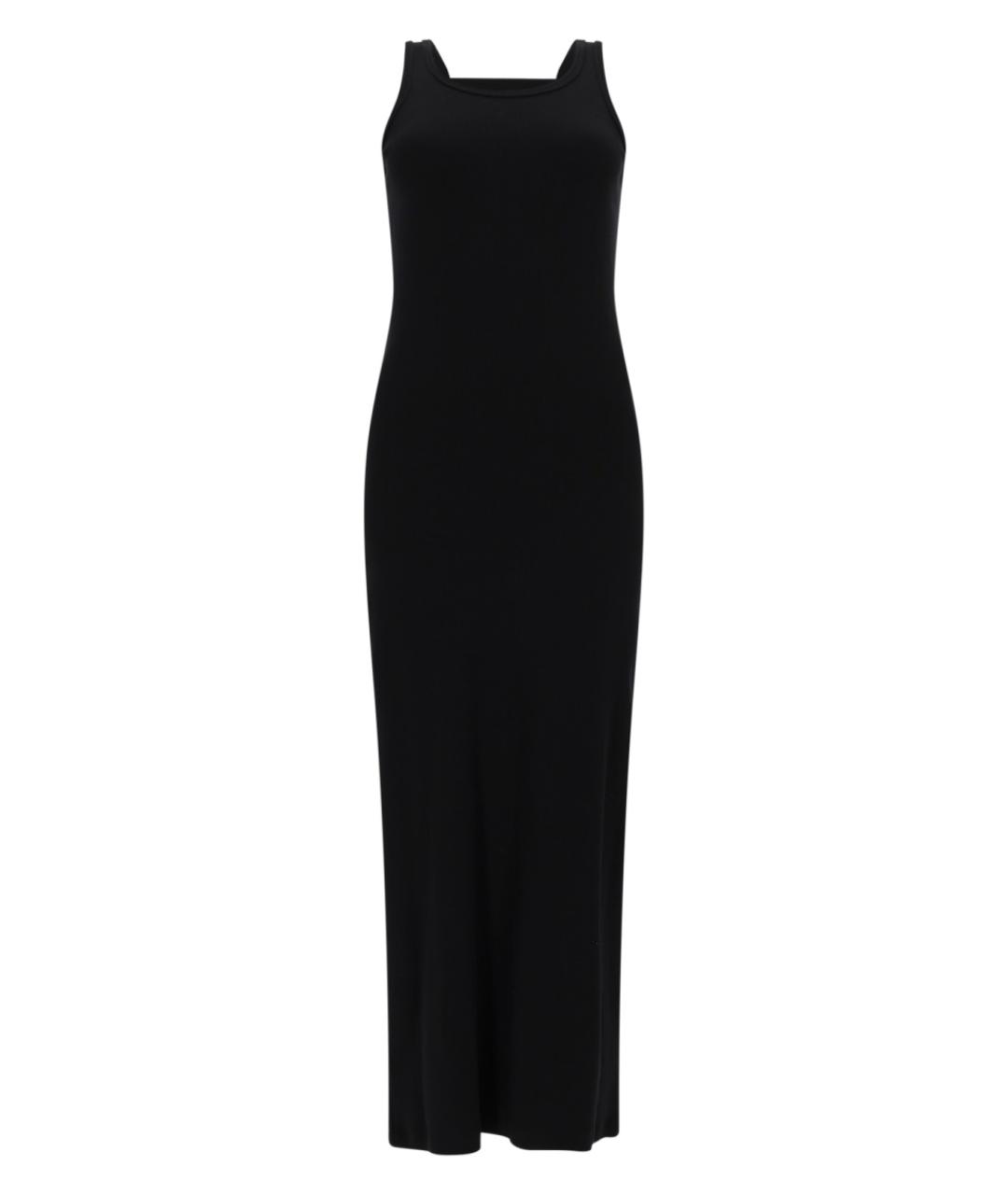 MSGM Черное вискозное повседневное платье, фото 1