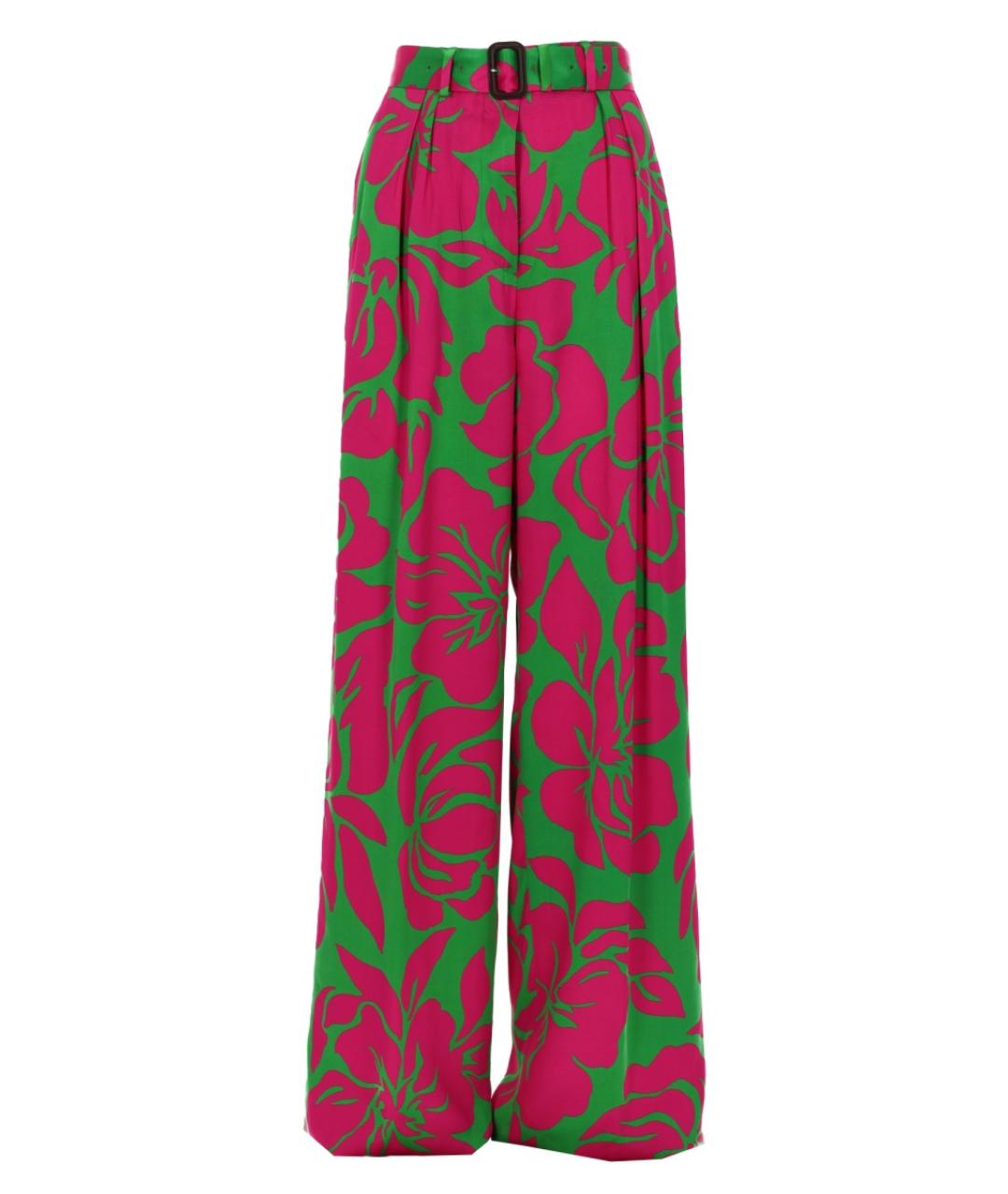 DRIES VAN NOTEN Мульти вискозные прямые брюки, фото 1