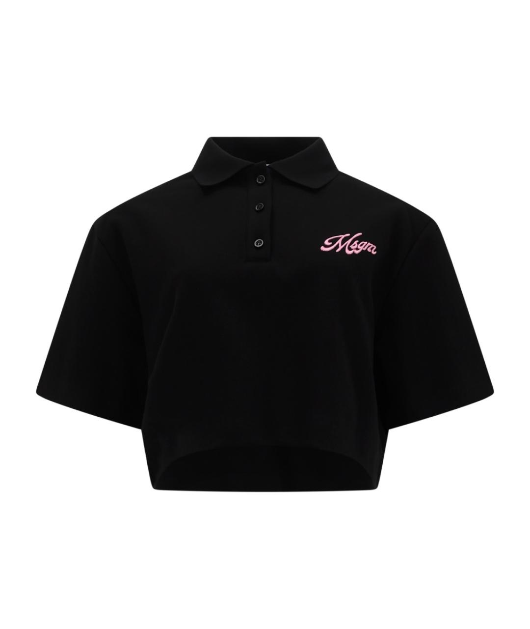 MSGM Черная хлопковая футболка, фото 1