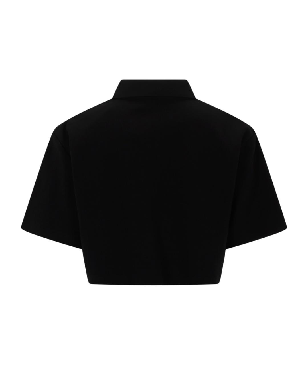 MSGM Черная хлопковая футболка, фото 2