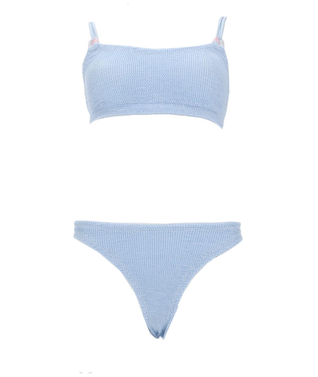 HUNZA G Голубой полиамидовый купальник, фото 1