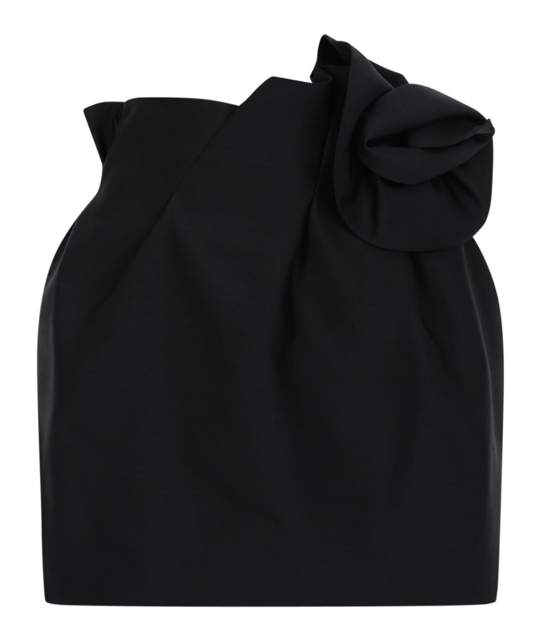 MAGDA BUTRYM Черная шерстяная юбка миди, фото 1