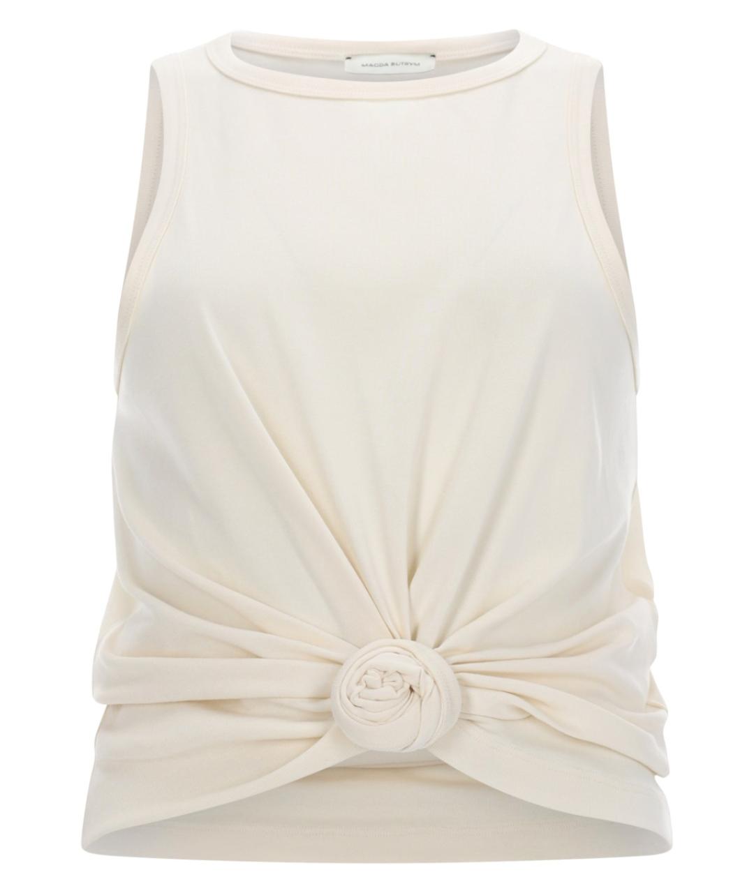 MAGDA BUTRYM Белая полиамидовая майка, фото 1