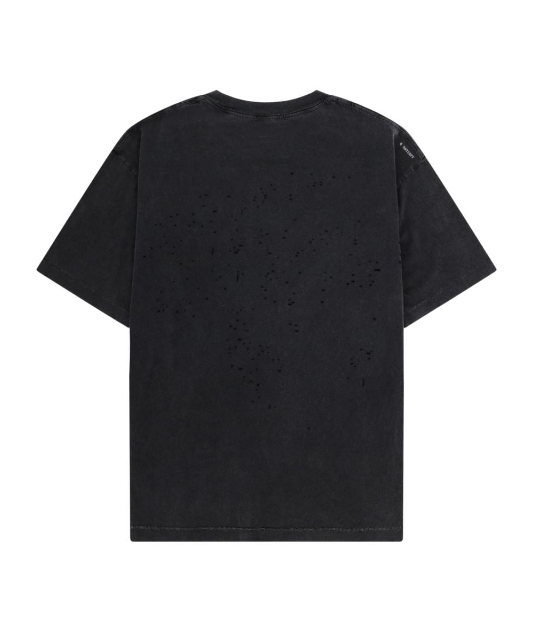 SATISFY Черная хлопковая футболка, фото 2