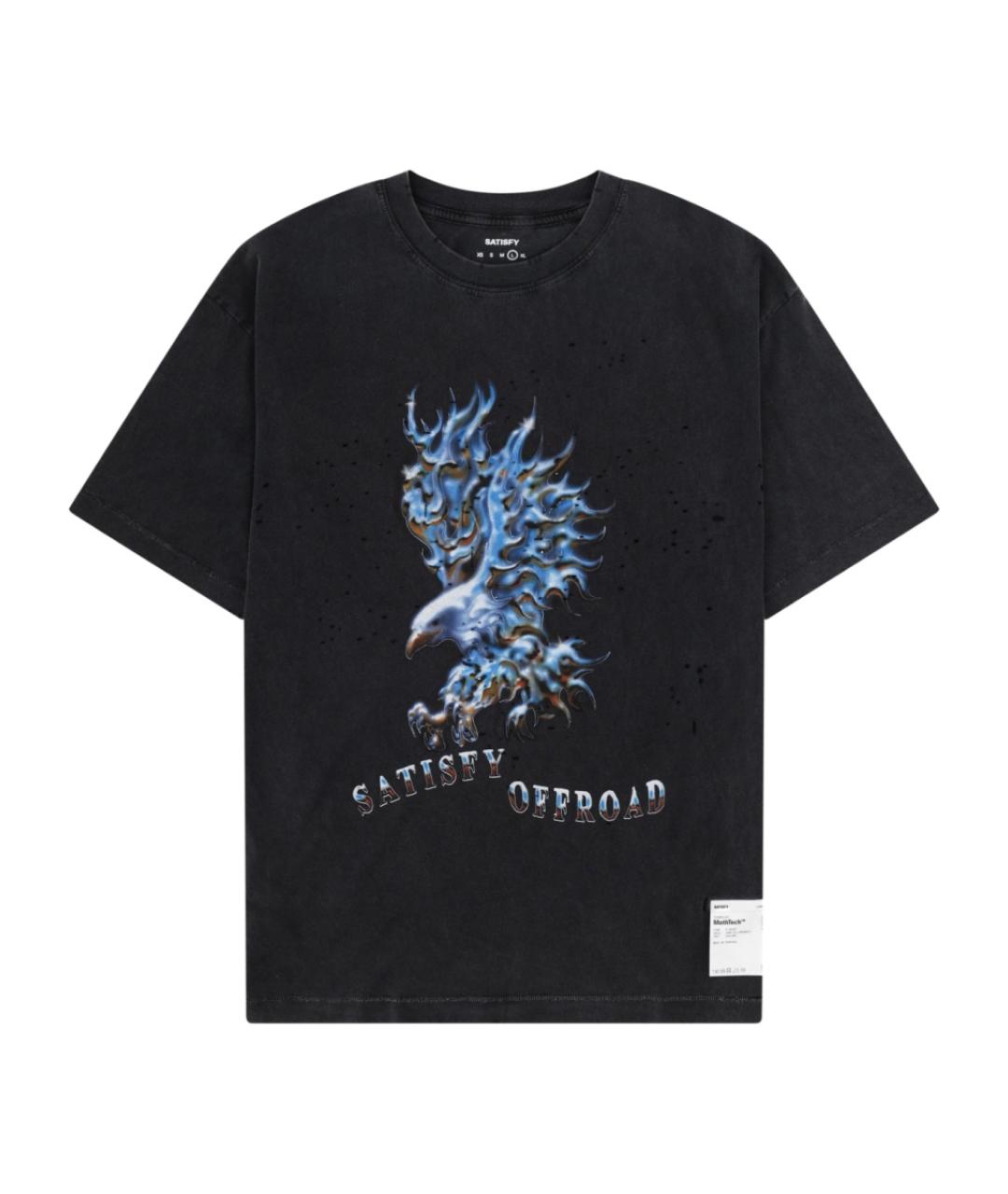 SATISFY Черная хлопковая футболка, фото 1