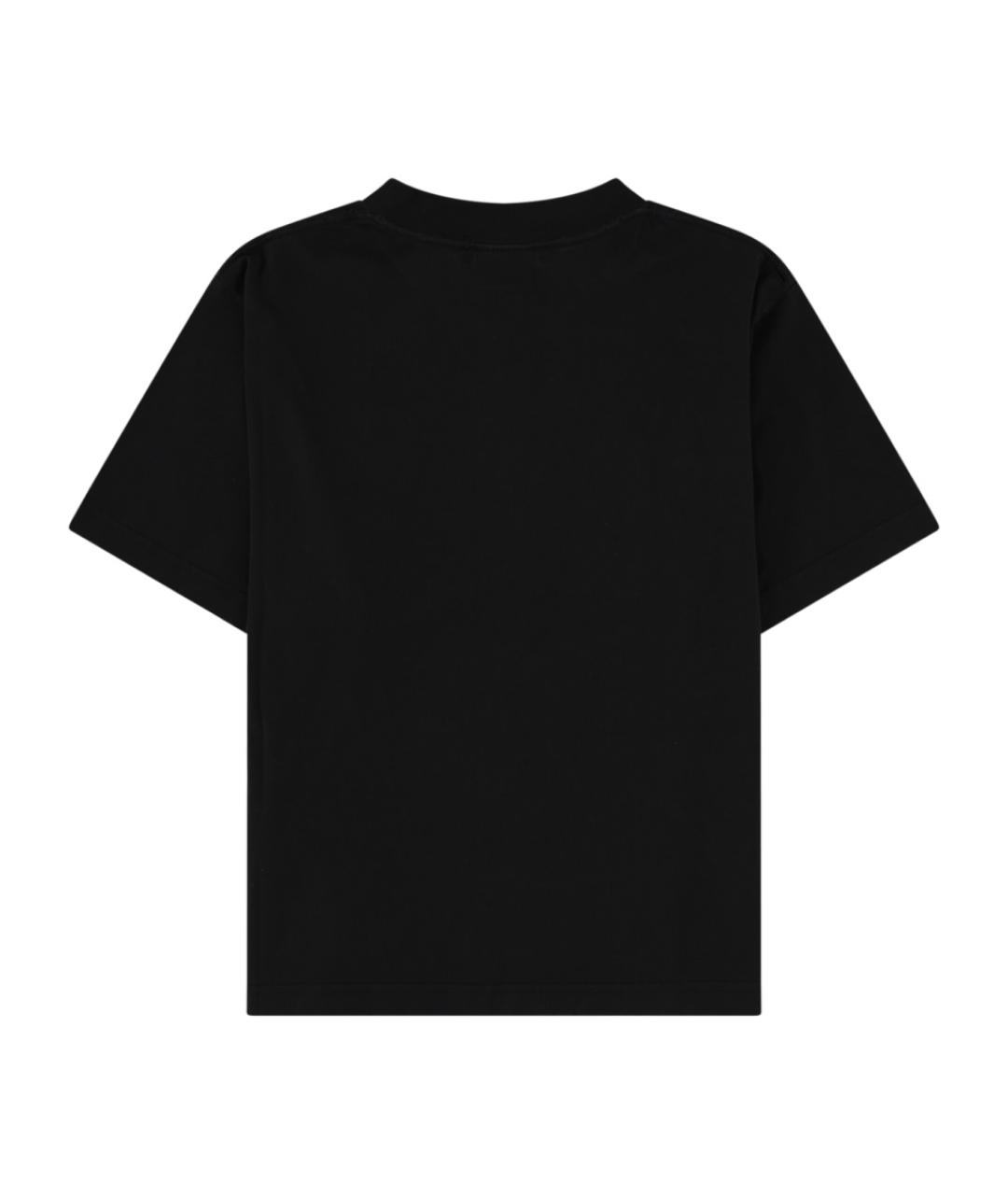 BALENCIAGA Черная хлопковая футболка, фото 2