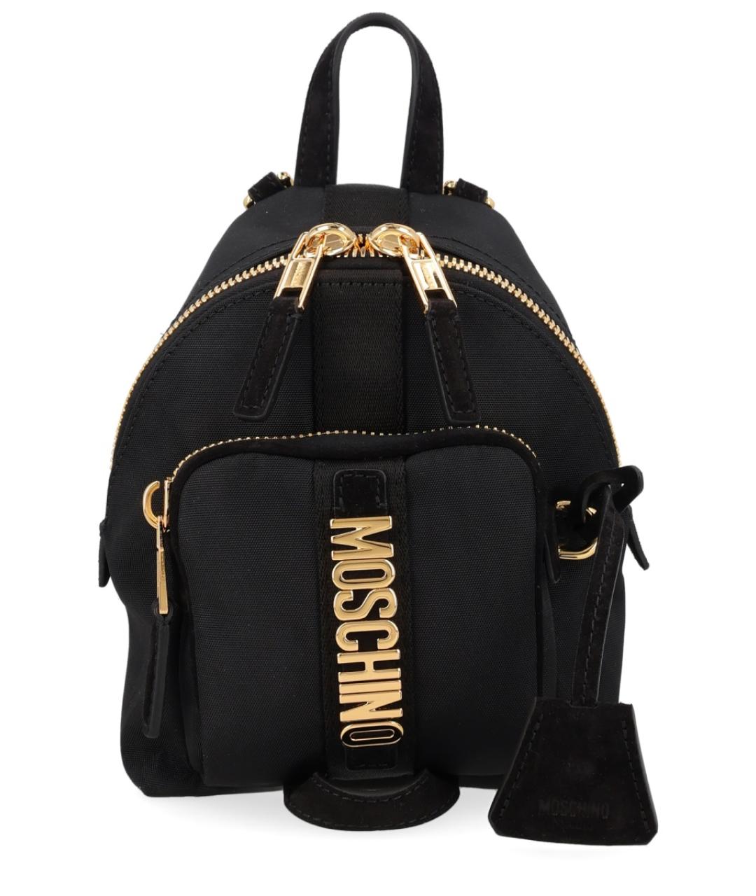 MOSCHINO Черный синтетический рюкзак, фото 1