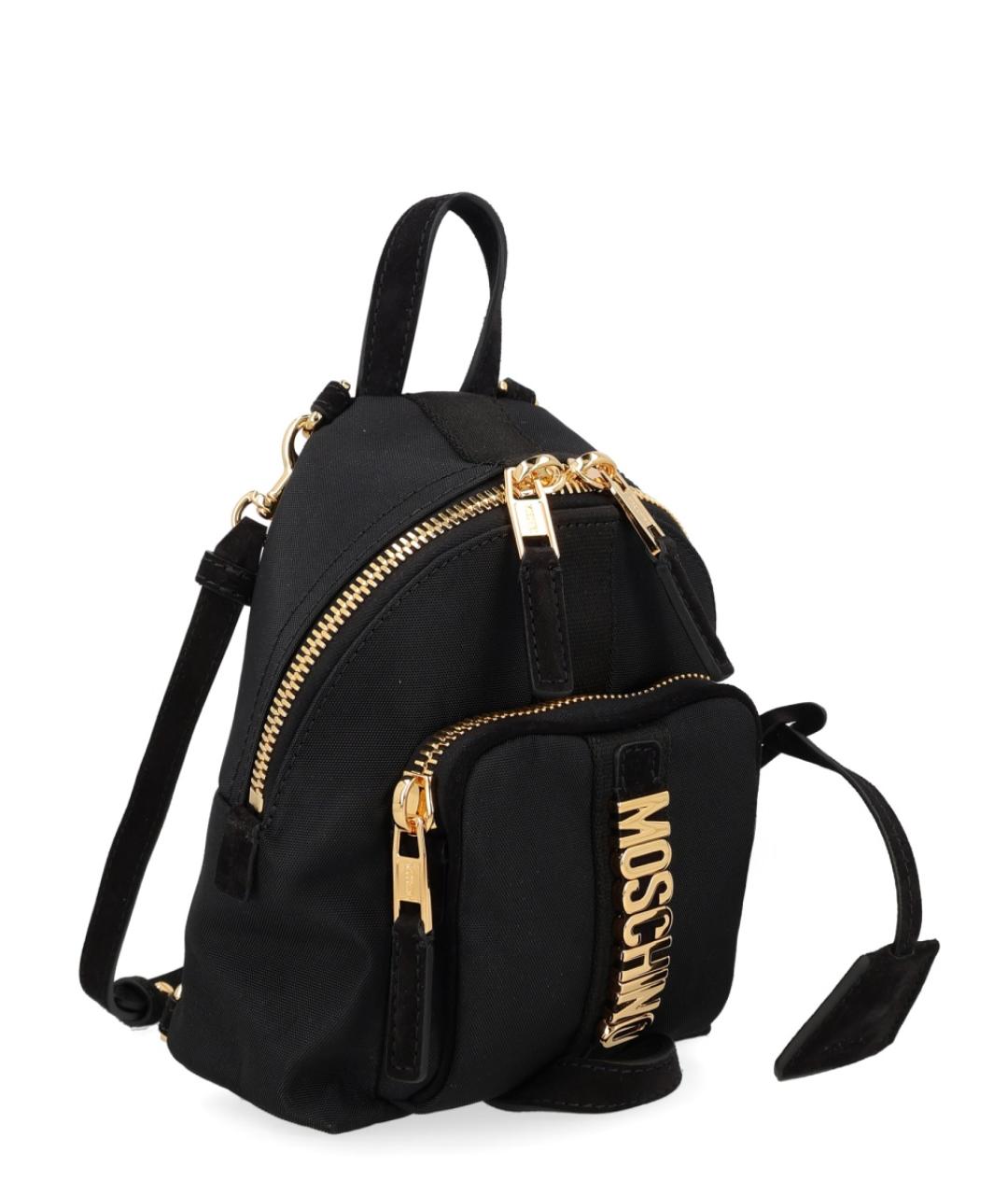 MOSCHINO Черный синтетический рюкзак, фото 2