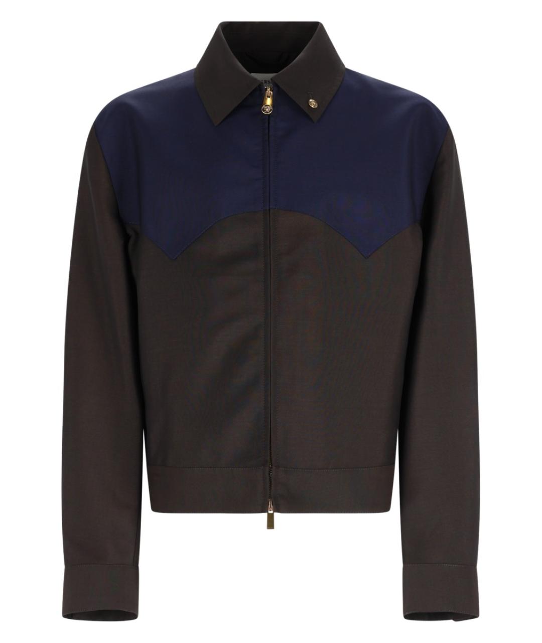 VERSACE Коричневая шерстяная куртка, фото 1