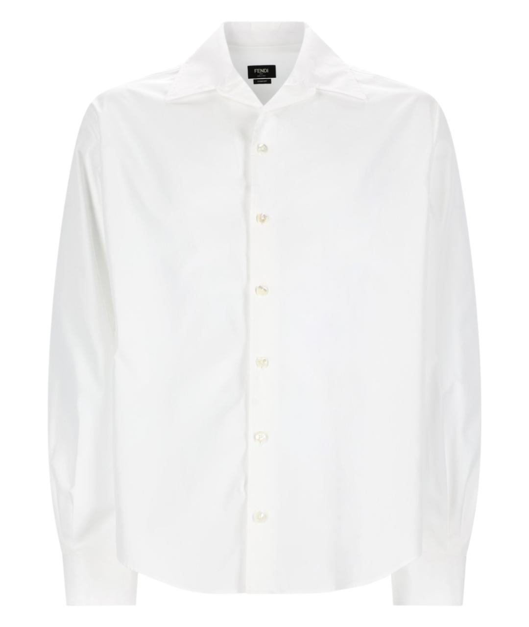 FENDI Белая хлопковая кэжуал рубашка, фото 1