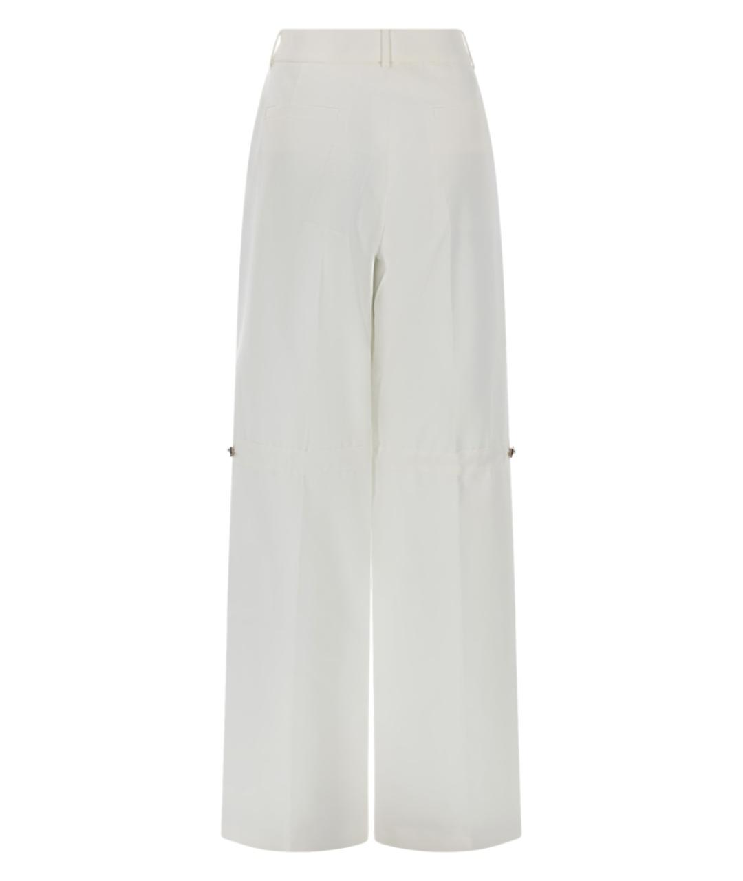 FENDI Белые хлопковые прямые брюки, фото 2