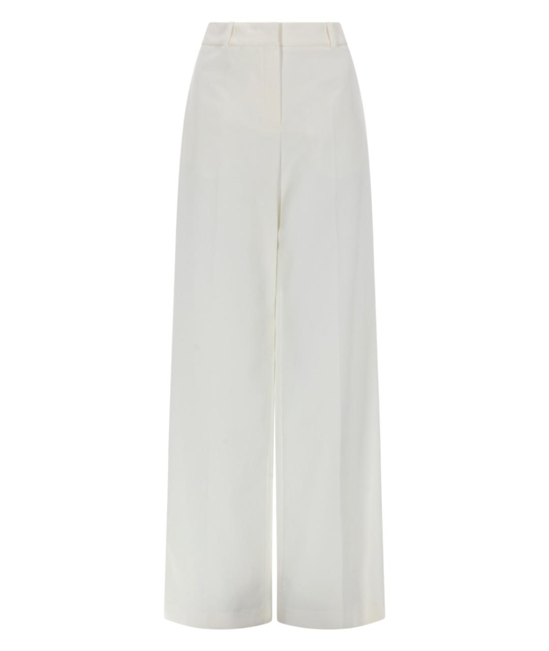 FENDI Белые хлопковые прямые брюки, фото 1