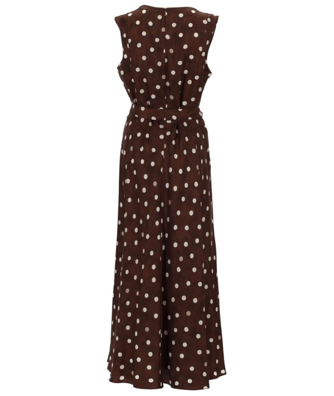 'S MAX MARA Коричневое шелковое повседневное платье, фото 2