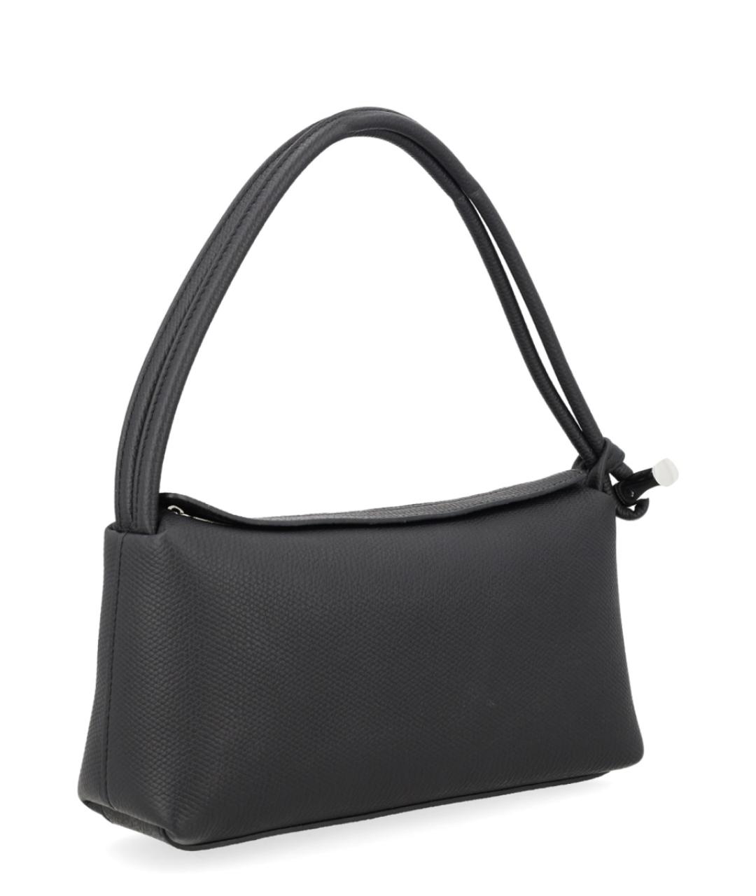 LONGCHAMP Черная кожаная сумка через плечо, фото 2