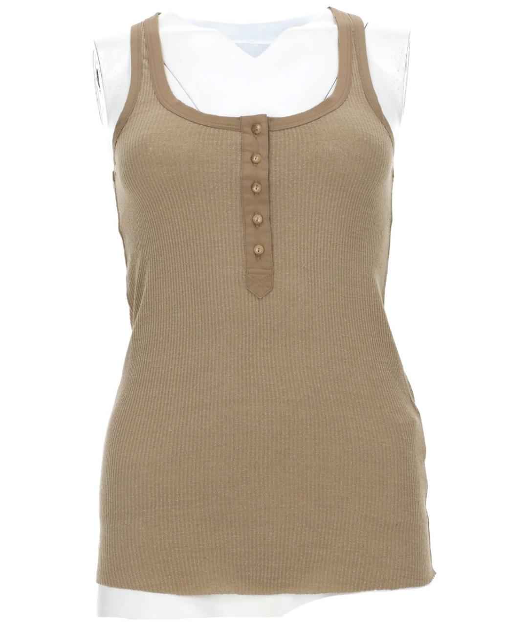 ISABEL MARANT Коричневая шелковая футболка, фото 1