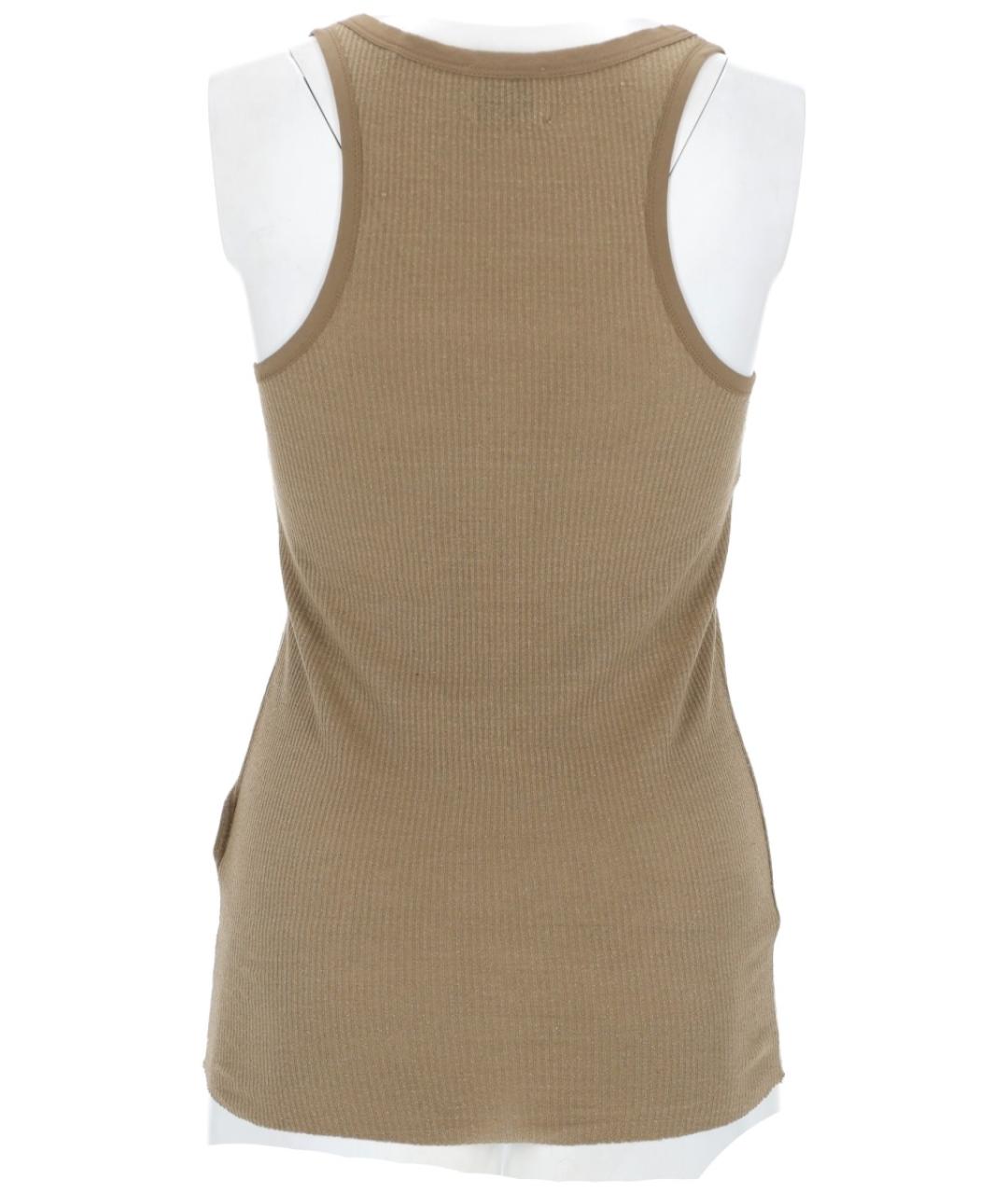 ISABEL MARANT Коричневая шелковая футболка, фото 2