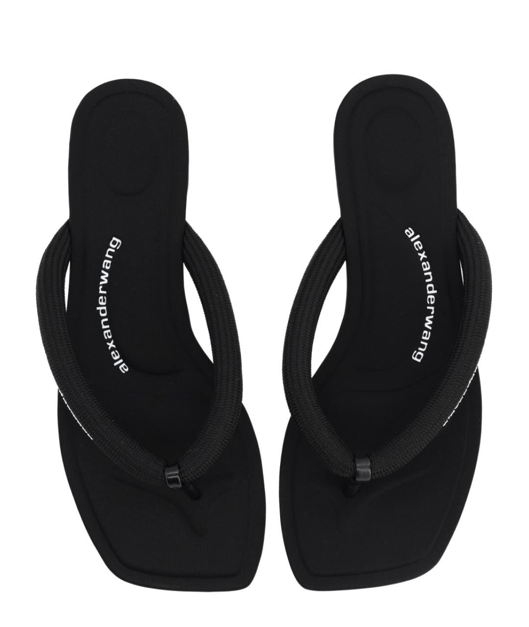 ALEXANDER WANG Черные синтетические сандалии, фото 3