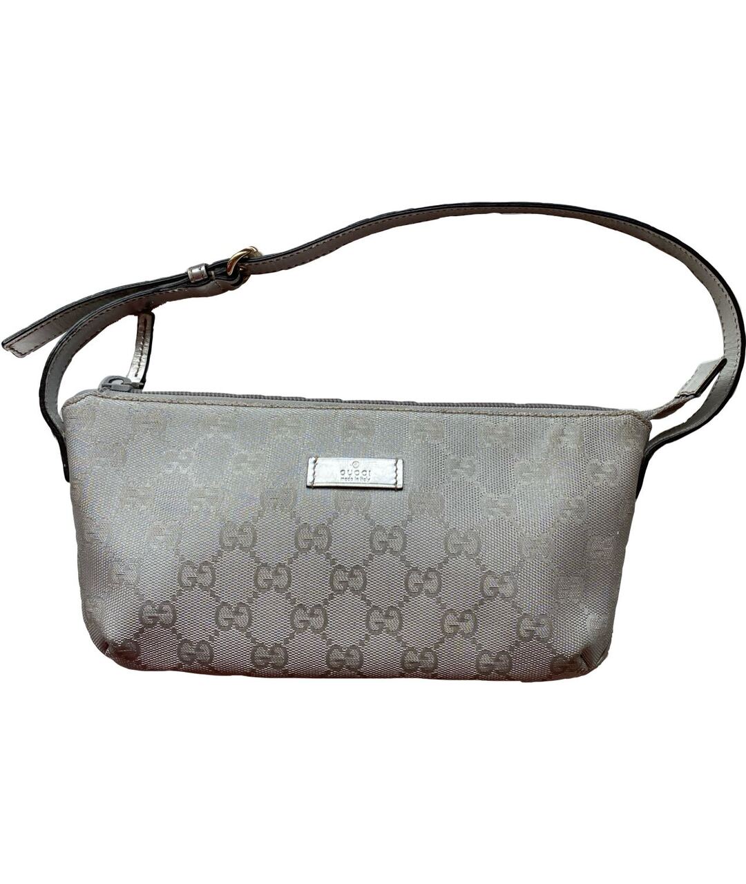 GUCCI Серебряная тканевая сумка тоут, фото 1