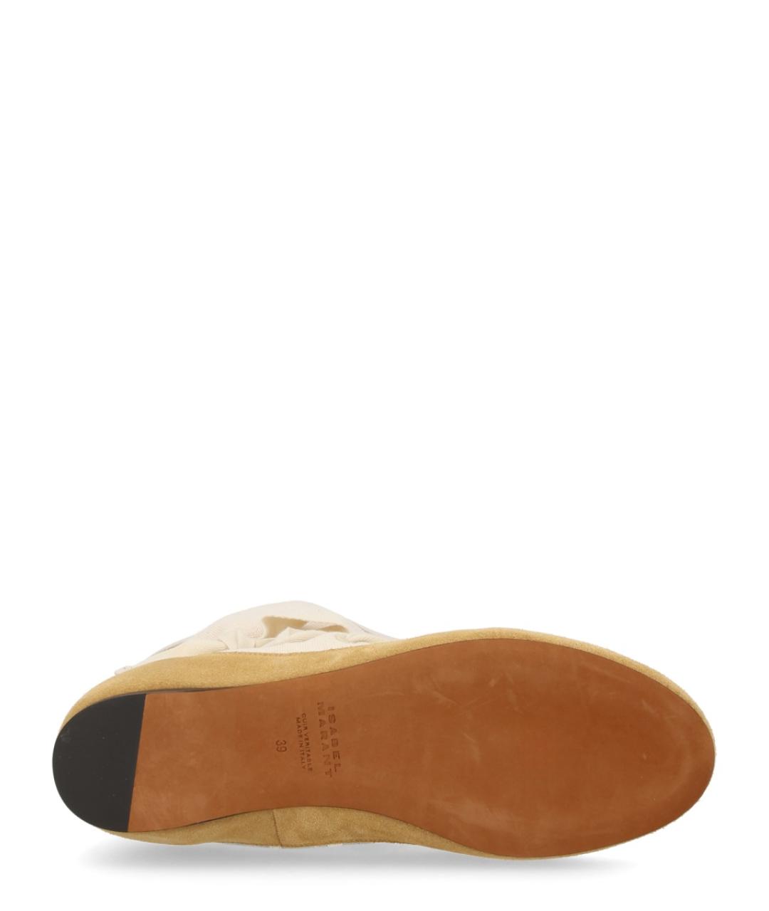 ISABEL MARANT Бежевые текстильные полусапоги, фото 5