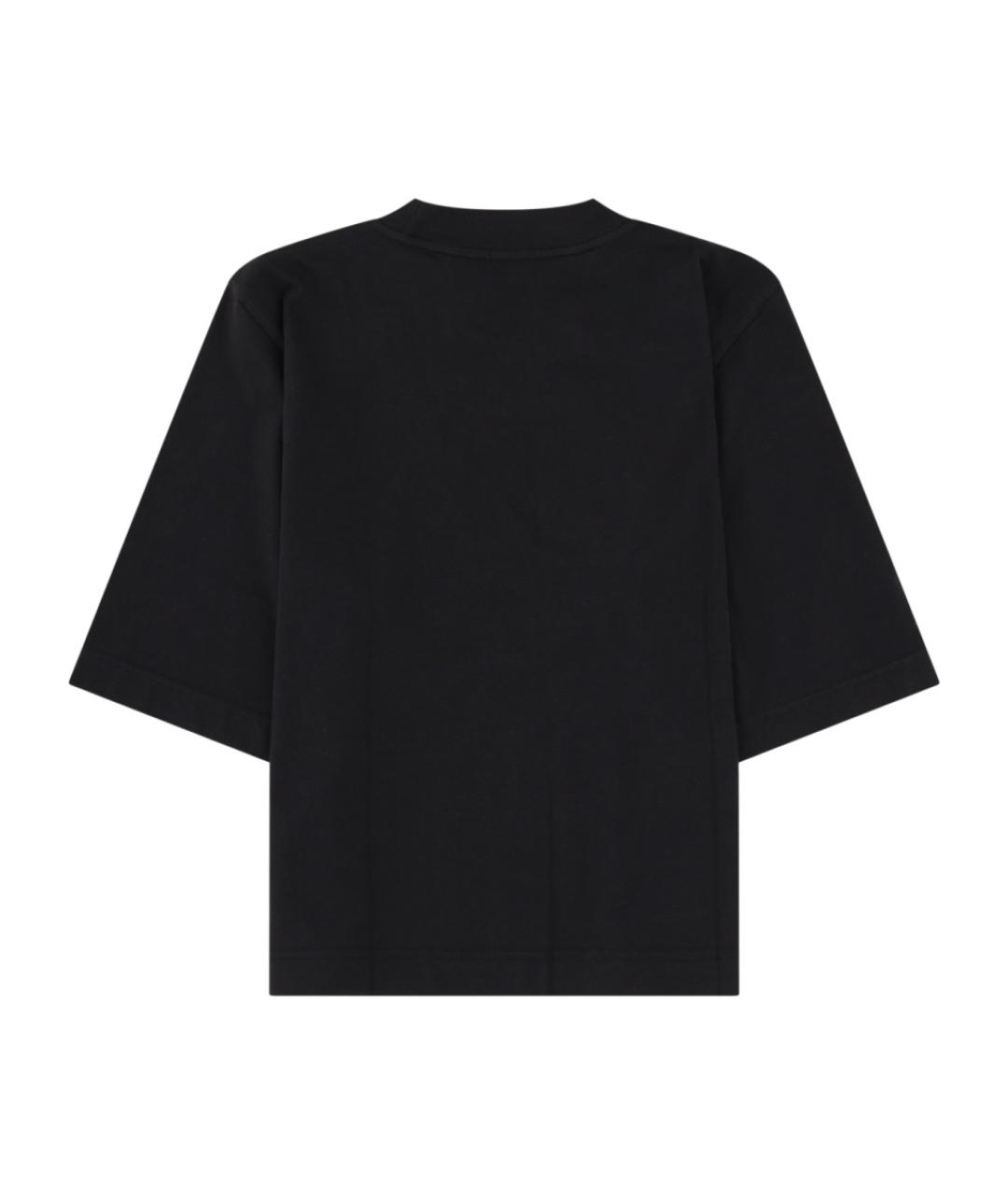 PALM ANGELS Черная хлопковая футболка, фото 2