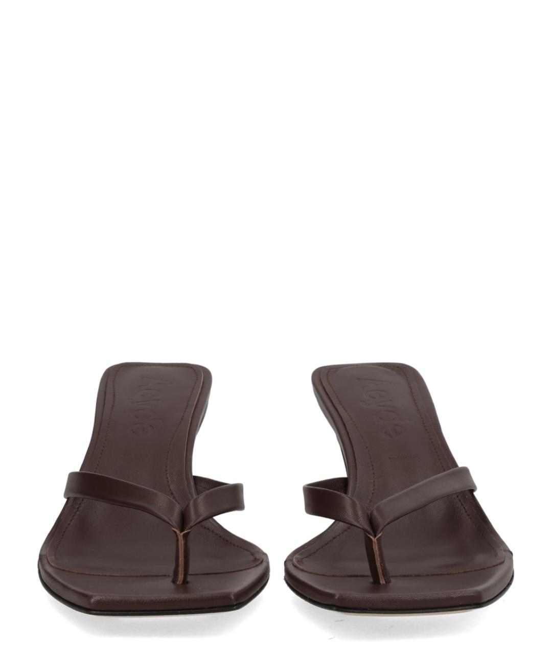AEYDE Коричневые кожаные мюли, фото 3