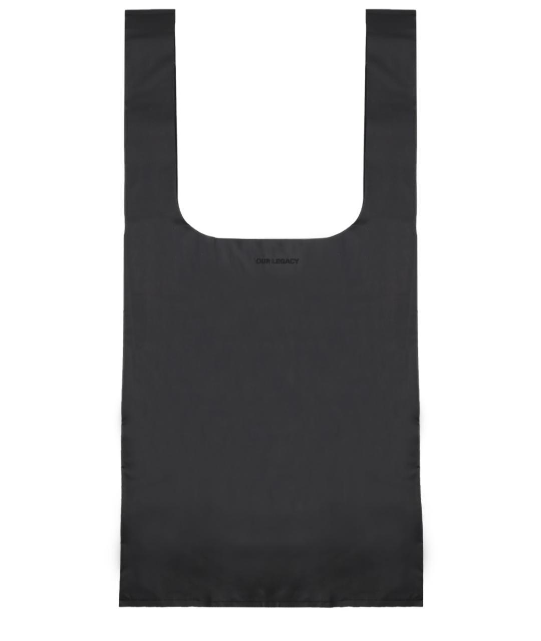 OUR LEGACY Черная синтетическая сумка тоут, фото 3