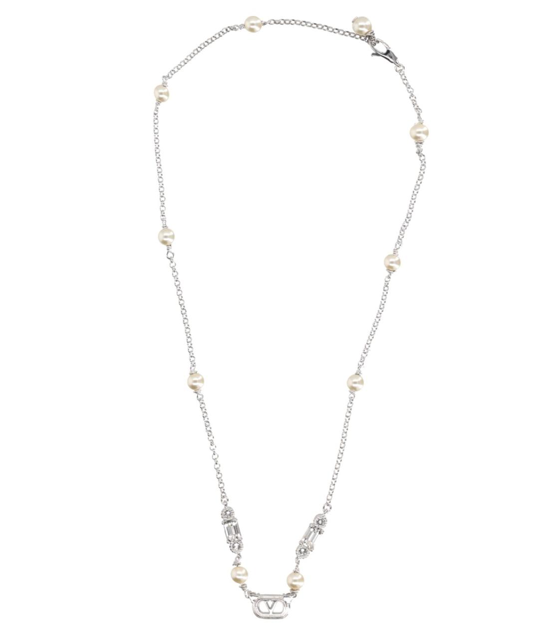 VALENTINO Серебряное металлическое колье, фото 1