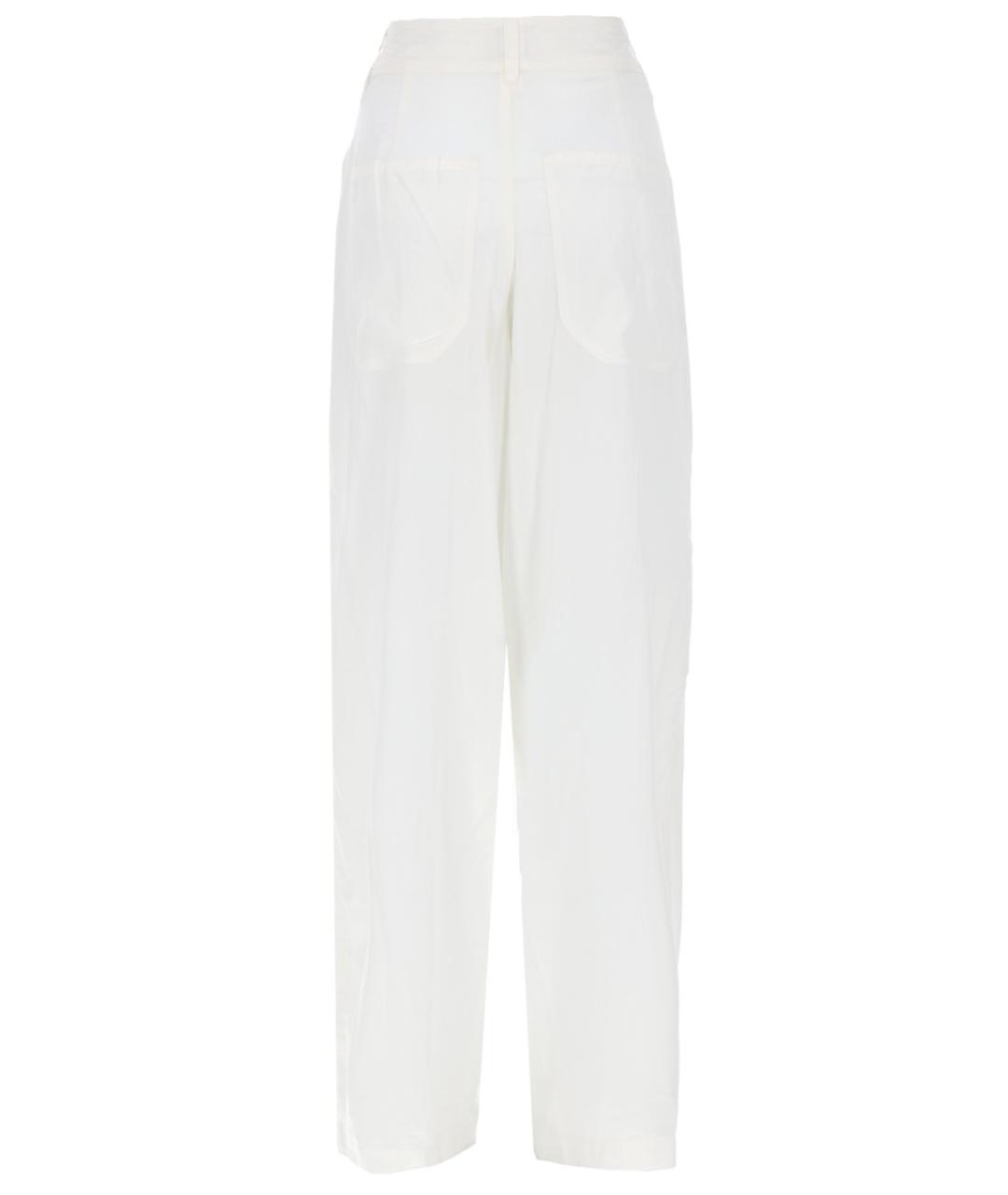 ISABEL MARANT Белые полиамидовые прямые брюки, фото 2
